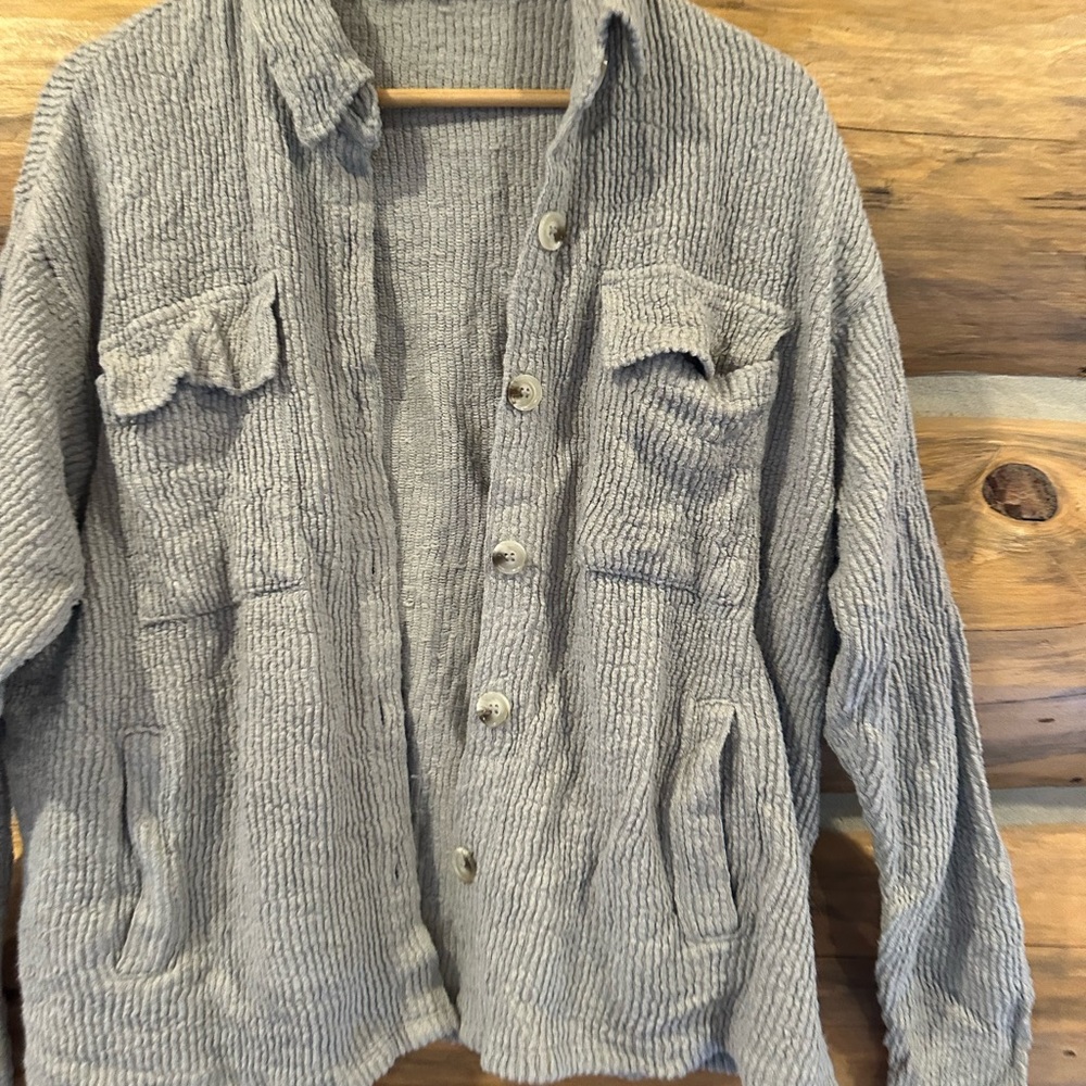 Blue Blush Button Down Shacket - image 2